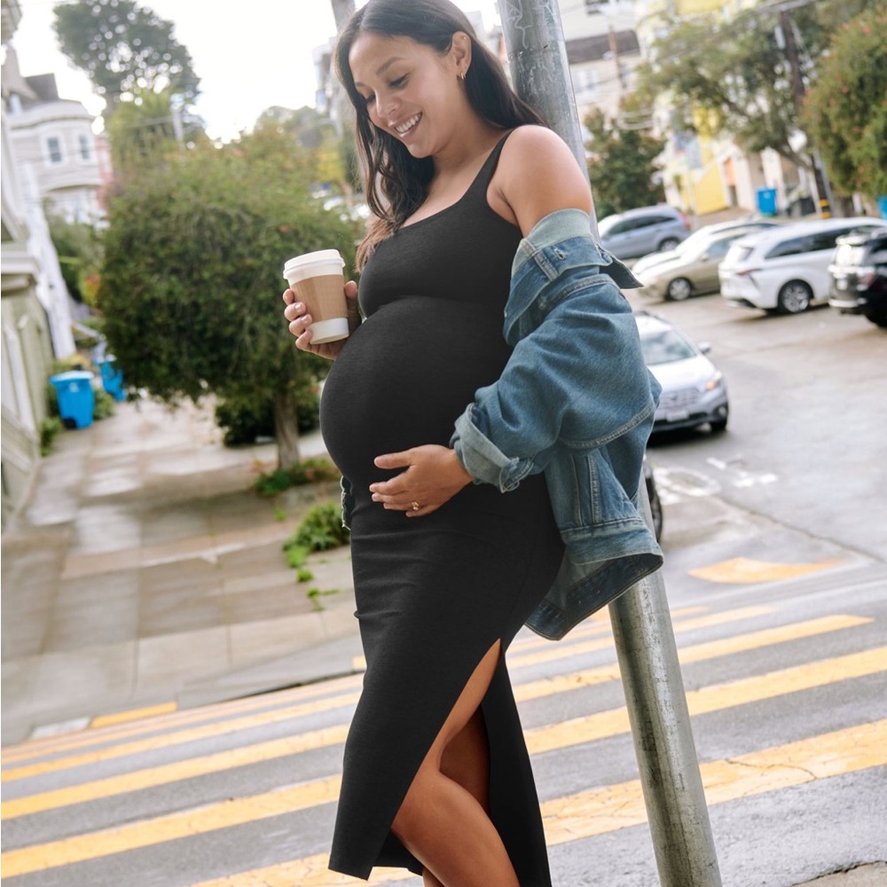 Beyond Yoga Spacedye Maternity Dress Black S